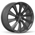 Skill Wheels SL203 10x24 6x139,7 ET30 78,1 чёрный + полированные спицы под тёмным лаком