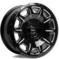 Skill Wheels SV347 9x20 6x139,7 ET 77,8 чёрный + полированные спицы