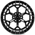 Skill Wheels SV543-SB595 10x22 6x139,7 ET-10 77,8 чёрный глянцевый + полированные спицы + тёмный лак