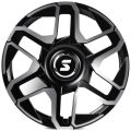 Skill Wheels SV912-SL253 10x20 6x139,7 ET10 77,8 чёрный матовый + полированные спицы